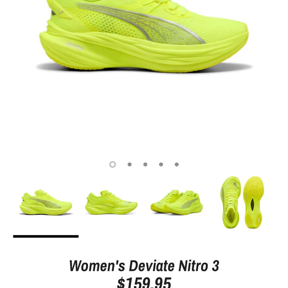 Puma Deviate Nitro 3 Yellow Athletic Shoes